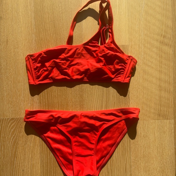 Red One-Shoulder Bikini - Picture 1 of 5